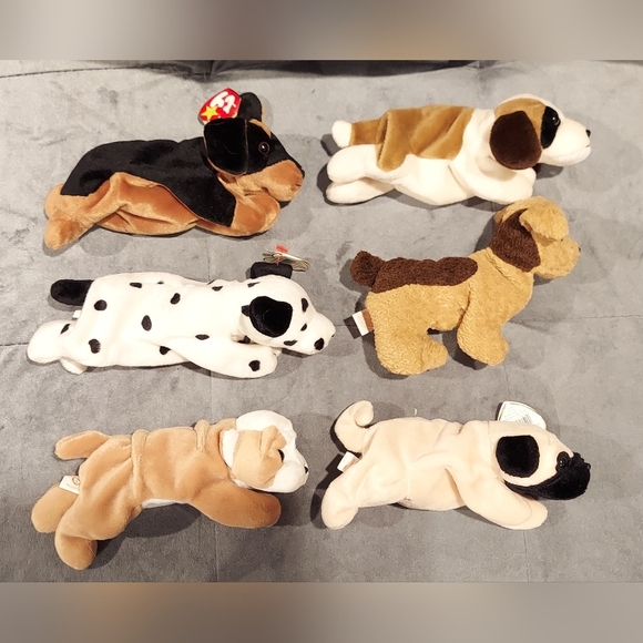NWT TY TOYS BEANIE BABY 6 DOG BUNDLE ORIGINAL 1996 RETIRED VINTAGE COLLECTIBLES - Picture 11 of 11